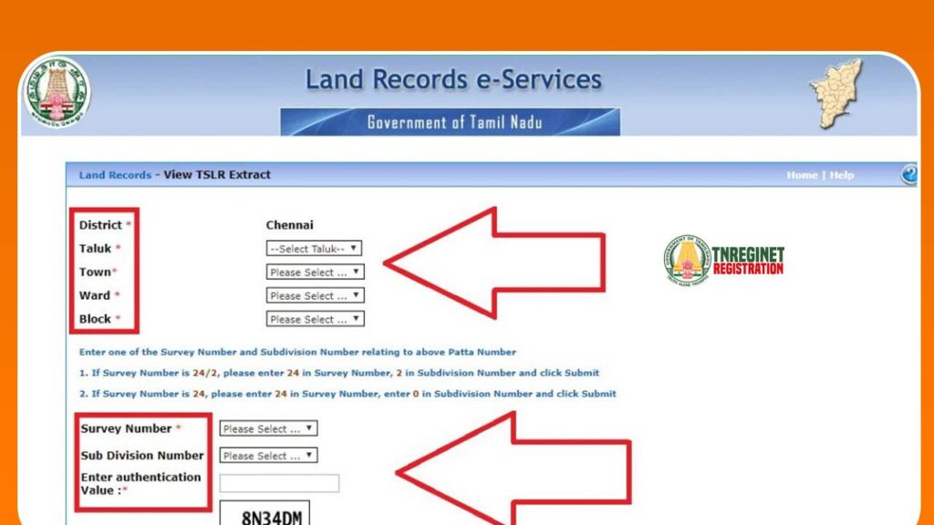 Check Patta Chitta Records & Application Status Online on TNREGINET